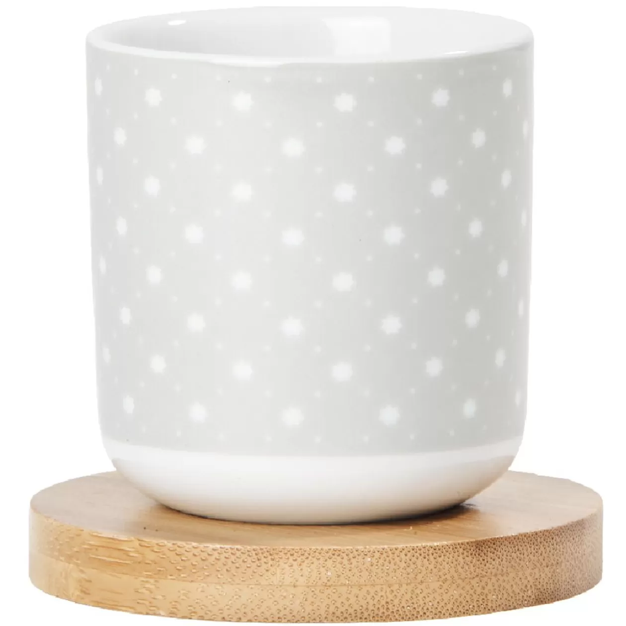Gifi 4 gobelets avec sous tasses en bois rouge et blanc< Vaisselle Et Accessoires De Table
