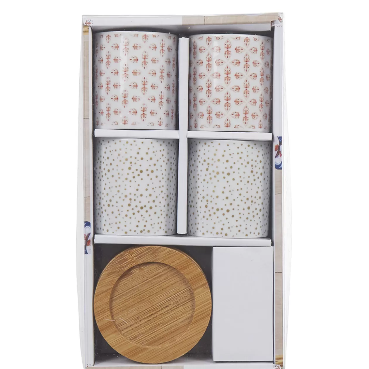 Gifi 4 gobelets expresso avec sous tasse bois< Vaisselle Et Accessoires De Table