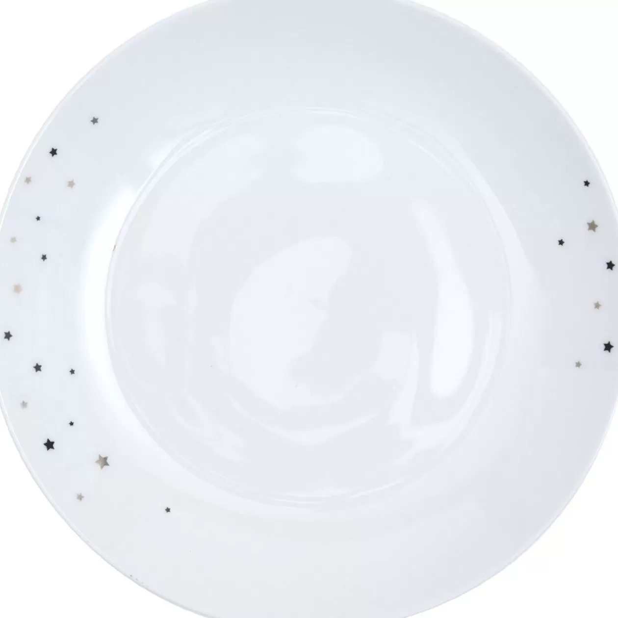 Assiette à dessert blanche motif étoiles>Gifi Clearance