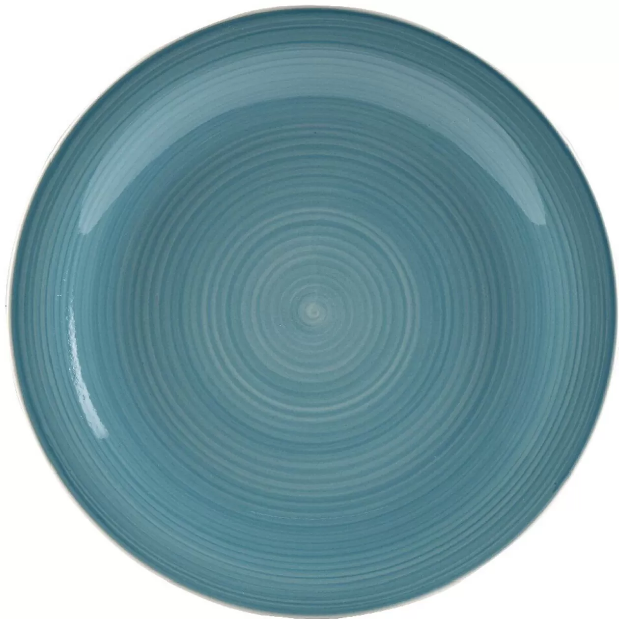 Gifi Assiette à dessert bleu effet spirale x4< Vaisselle Et Accessoires De Table