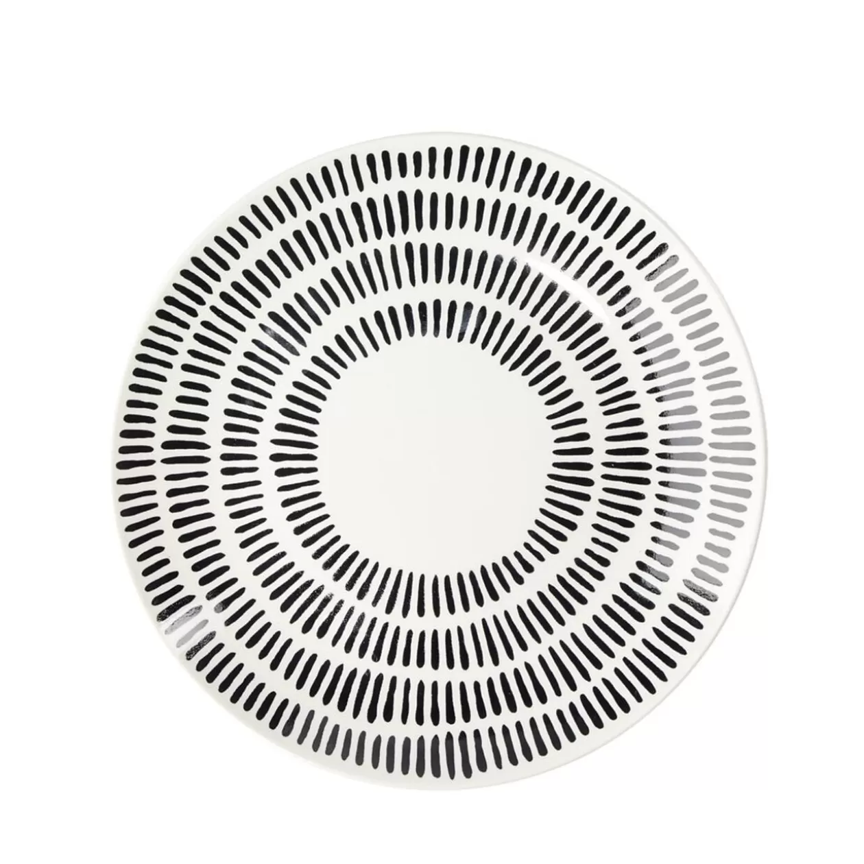 Gifi Assiette à dessert Dakar en porcelaine blanc et noir Ø19cm< Vaisselle Et Accessoires De Table