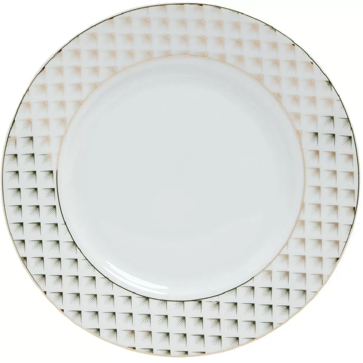 Assiette à dessert en porcelaine motif doré>Gifi Clearance