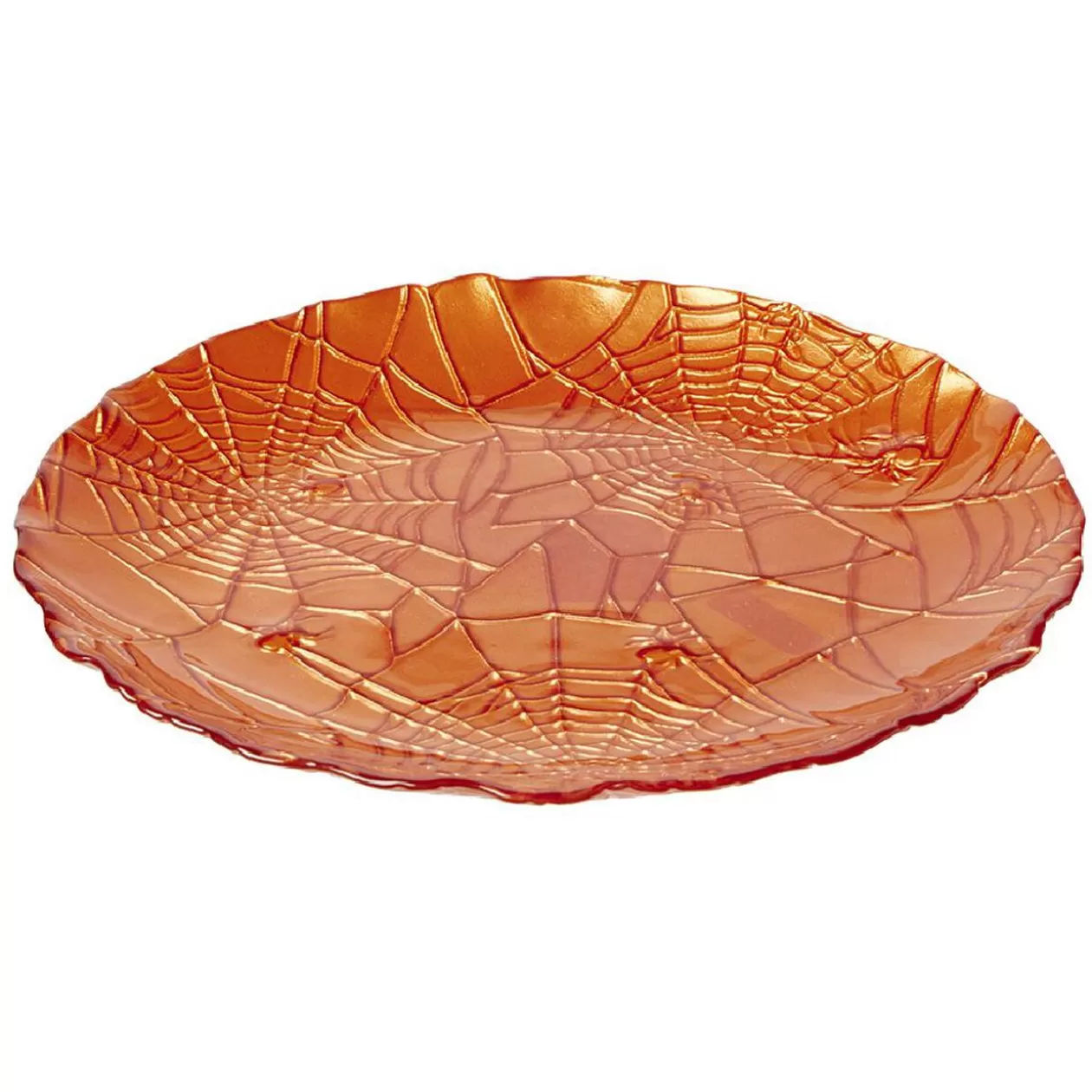 Assiette à dessert en verre Halloween design toile d'araignée Ø21cm>Gifi Online