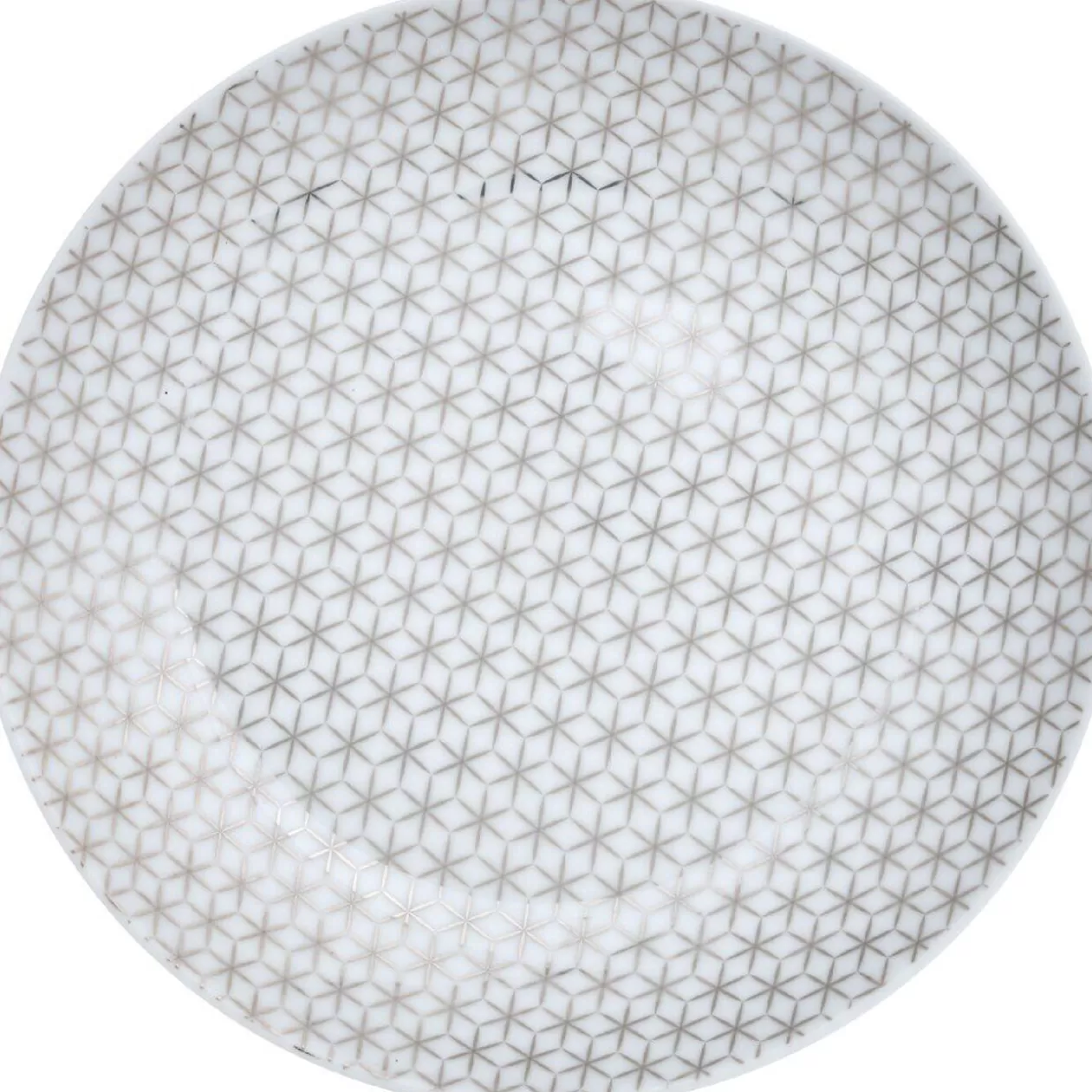 Gifi Assiette à dessert graphique blanc gris< Vaisselle Et Accessoires De Table