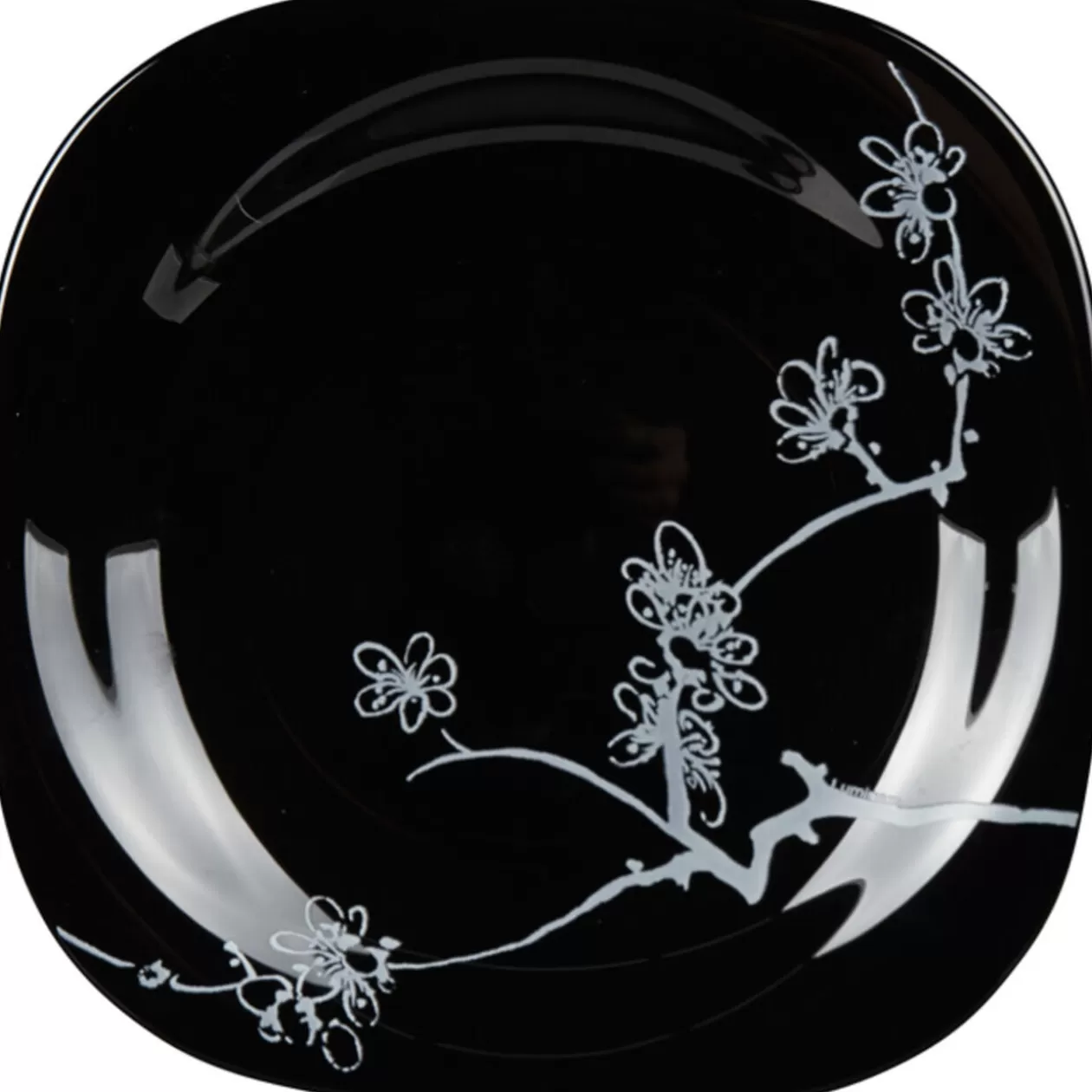 Gifi Assiette à dessert Luminarc noir design asiatique Ming White< Vaisselle Et Accessoires De Table