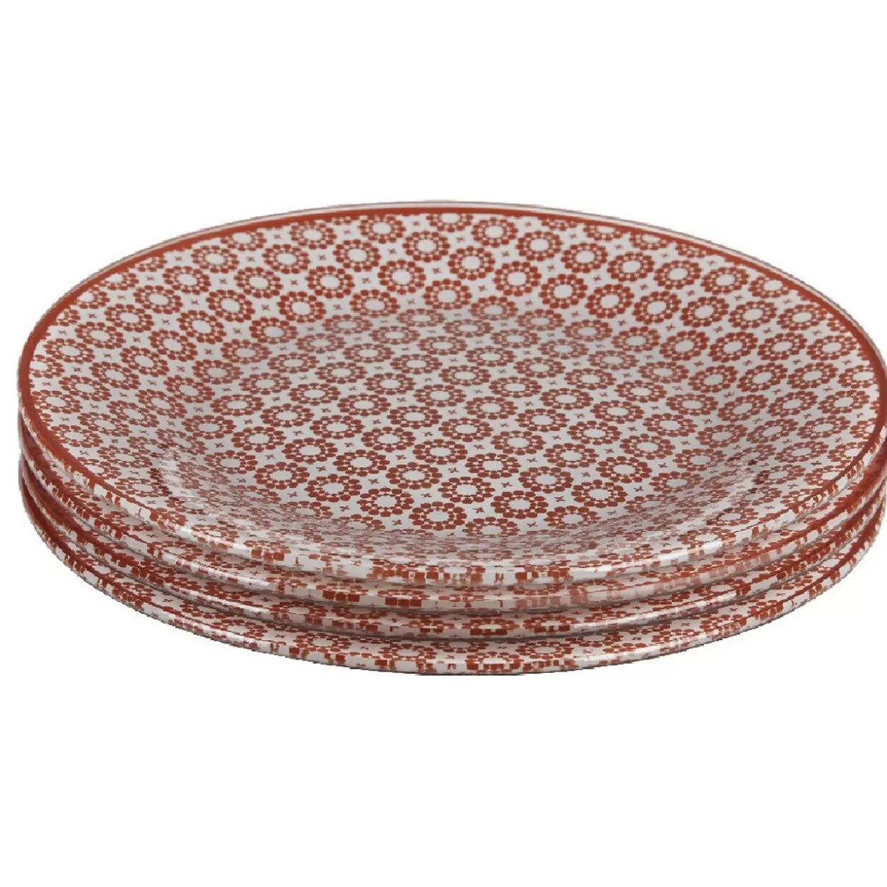 Gifi Assiette à dessert Micro blanc et rouge fleurs à pois x4< Vaisselle Et Accessoires De Table