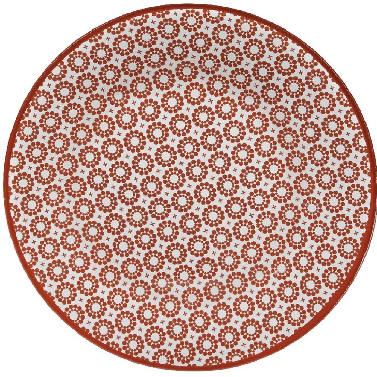 Gifi Assiette à dessert Micro blanc et rouge fleurs à pois x4< Vaisselle Et Accessoires De Table