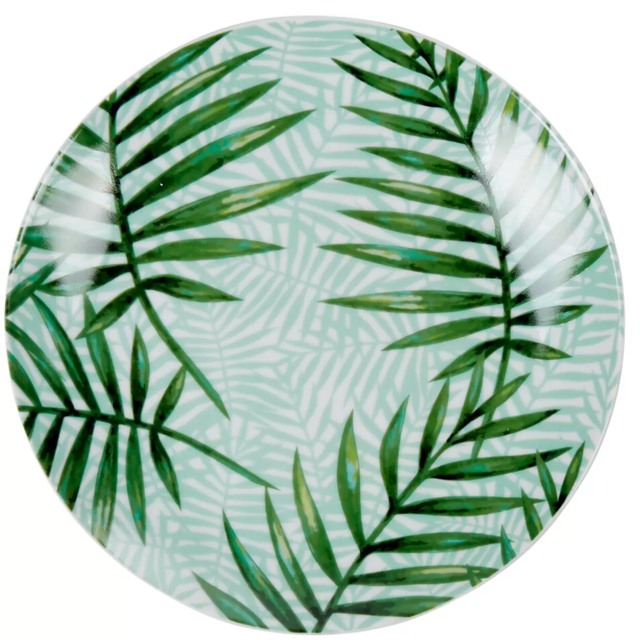 Assiette à dessert motif feuillage vert>Gifi Hot