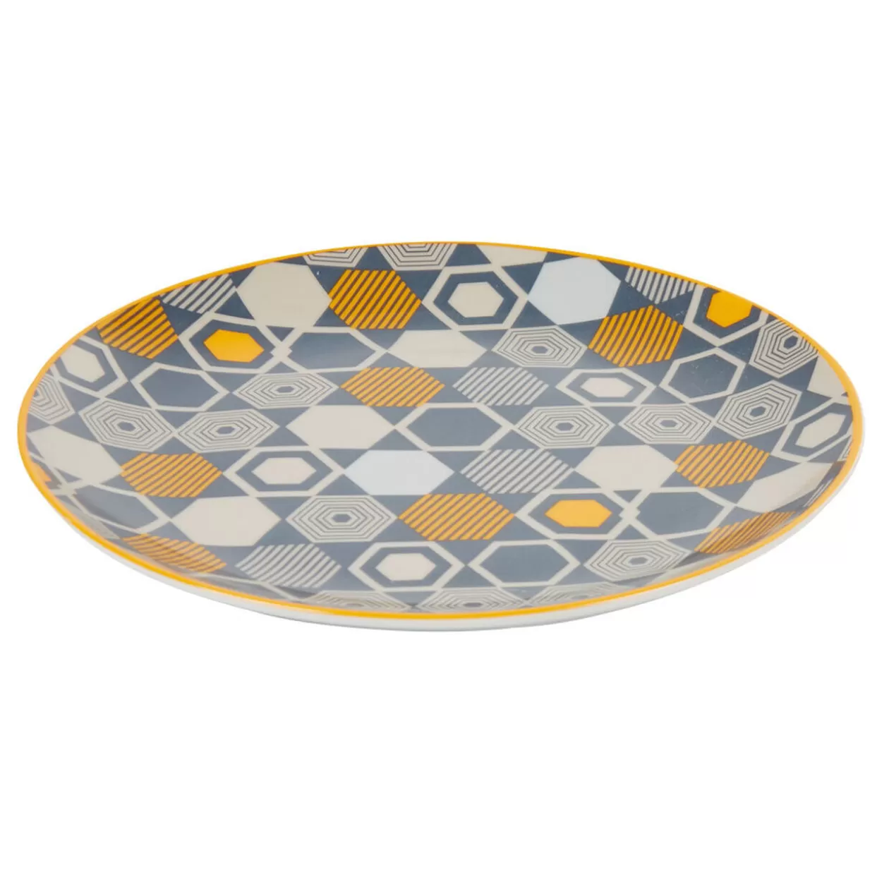 Gifi Assiette à dessert motif hexagones multicolores< Vaisselle Et Accessoires De Table