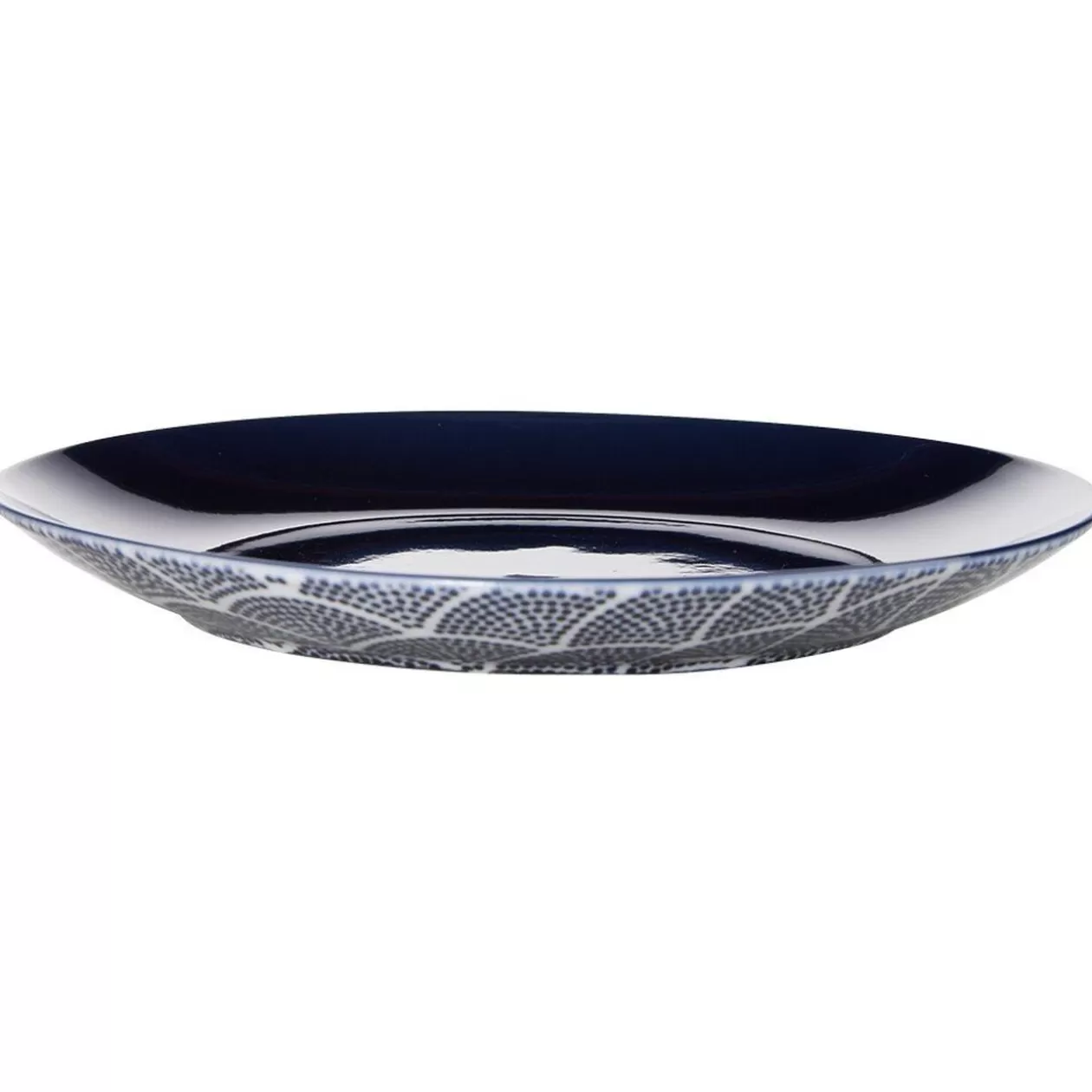 Gifi Assiette à dessert motif vague japonaise bleue et blanche< Vaisselle Et Accessoires De Table