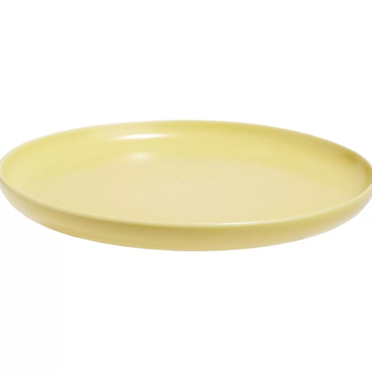 Assiette à dessert Oslo porcelaine jaune uni>Gifi Hot