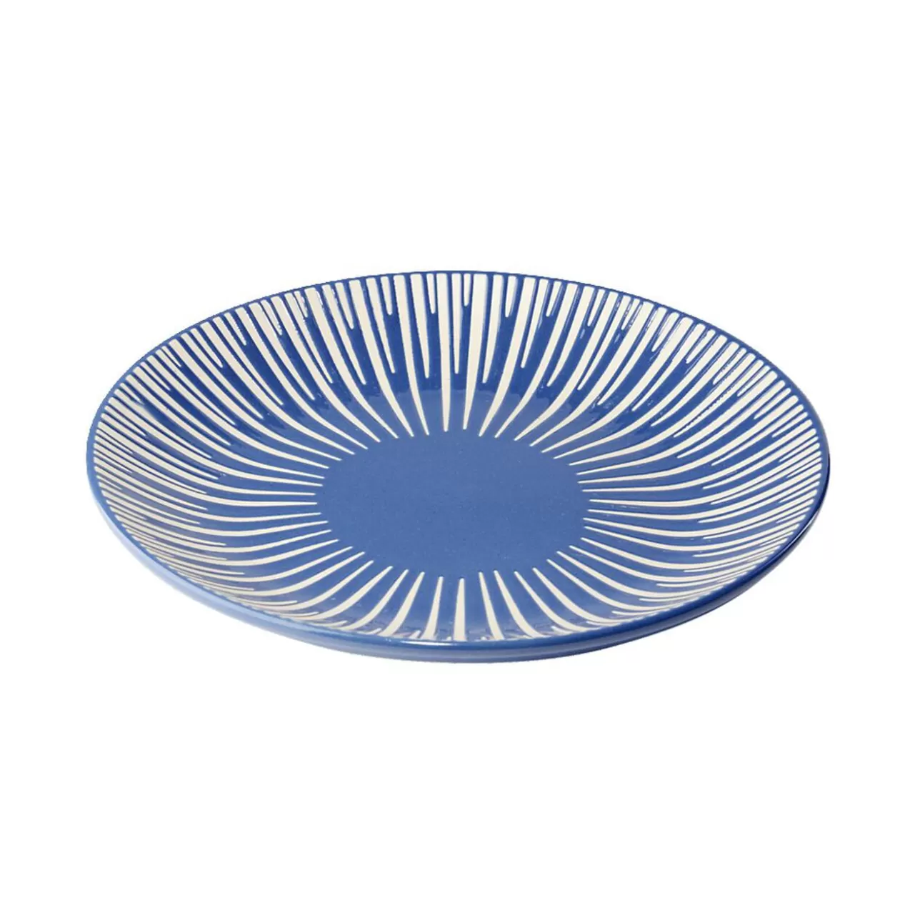 Gifi Assiette à dessert Rio en faïence bleu et blanc Ø19cm< Vaisselle Et Accessoires De Table