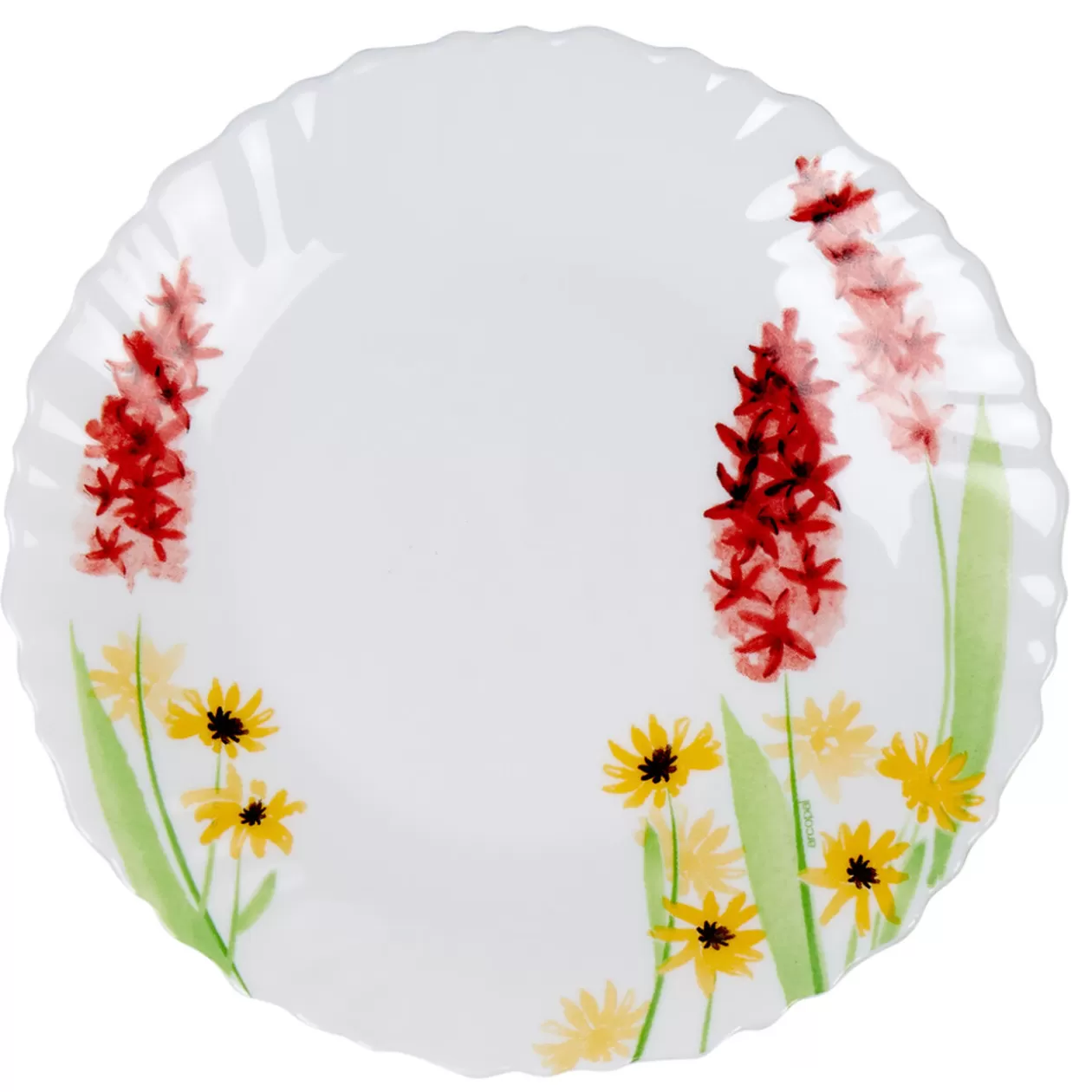 Gifi Assiette à dessert ronde blanche fleur rose Fantine< Vaisselle Et Accessoires De Table
