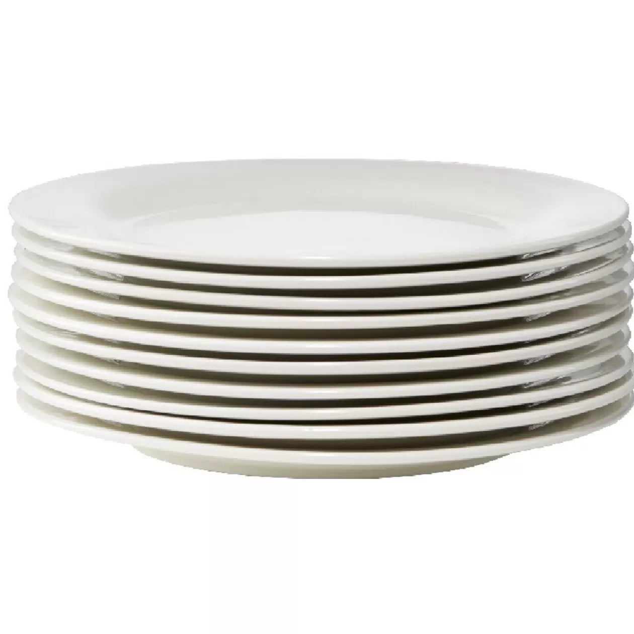 Gifi Assiette à dessert ronde céramique blanc x10< Vaisselle Et Accessoires De Table
