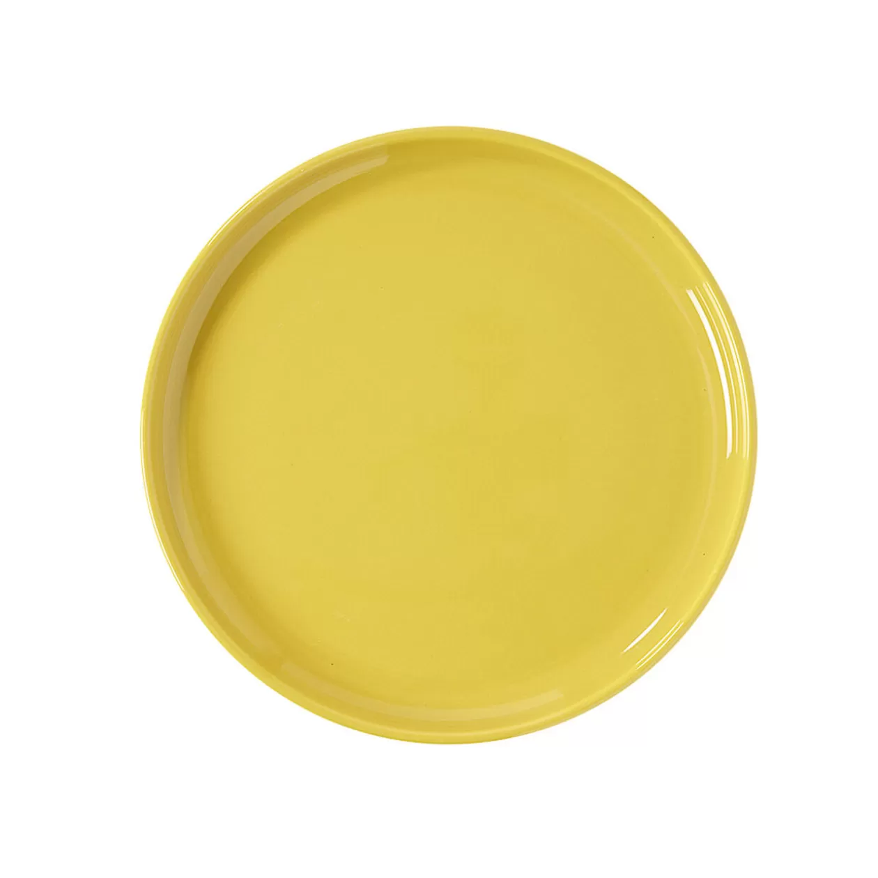 Assiette à dessert ronde Oslo jaune moutarde>Gifi Flash Sale