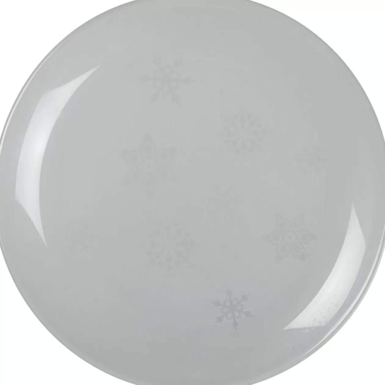 Assiette à dessert transparente design flocon>Gifi New