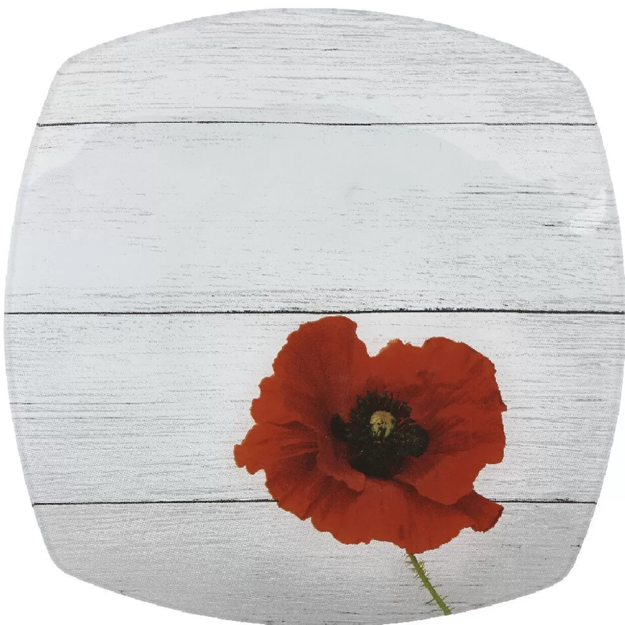 Gifi Assiette carrée plate coquelicot flower x4< Vaisselle Et Accessoires De Table