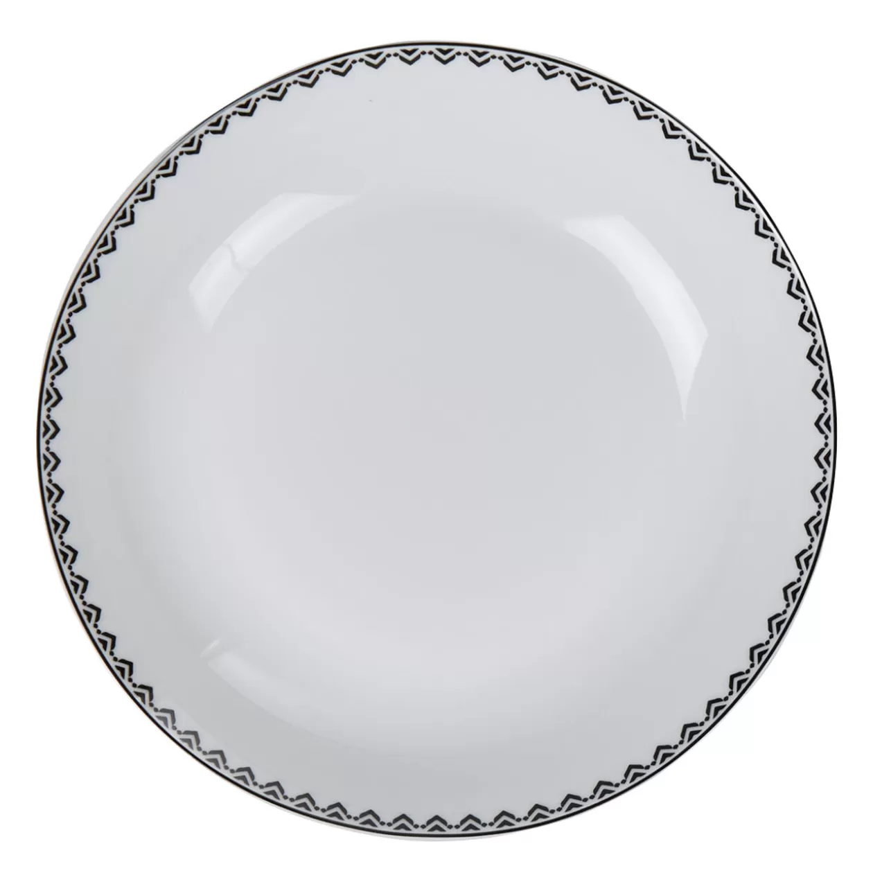 Gifi Assiette creuse bordure berbère noire< Vaisselle Et Accessoires De Table