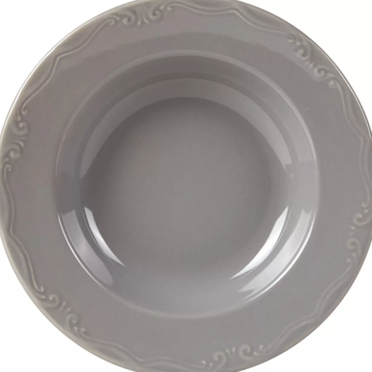 Gifi Assiette creuse grise festonnée< Vaisselle Et Accessoires De Table