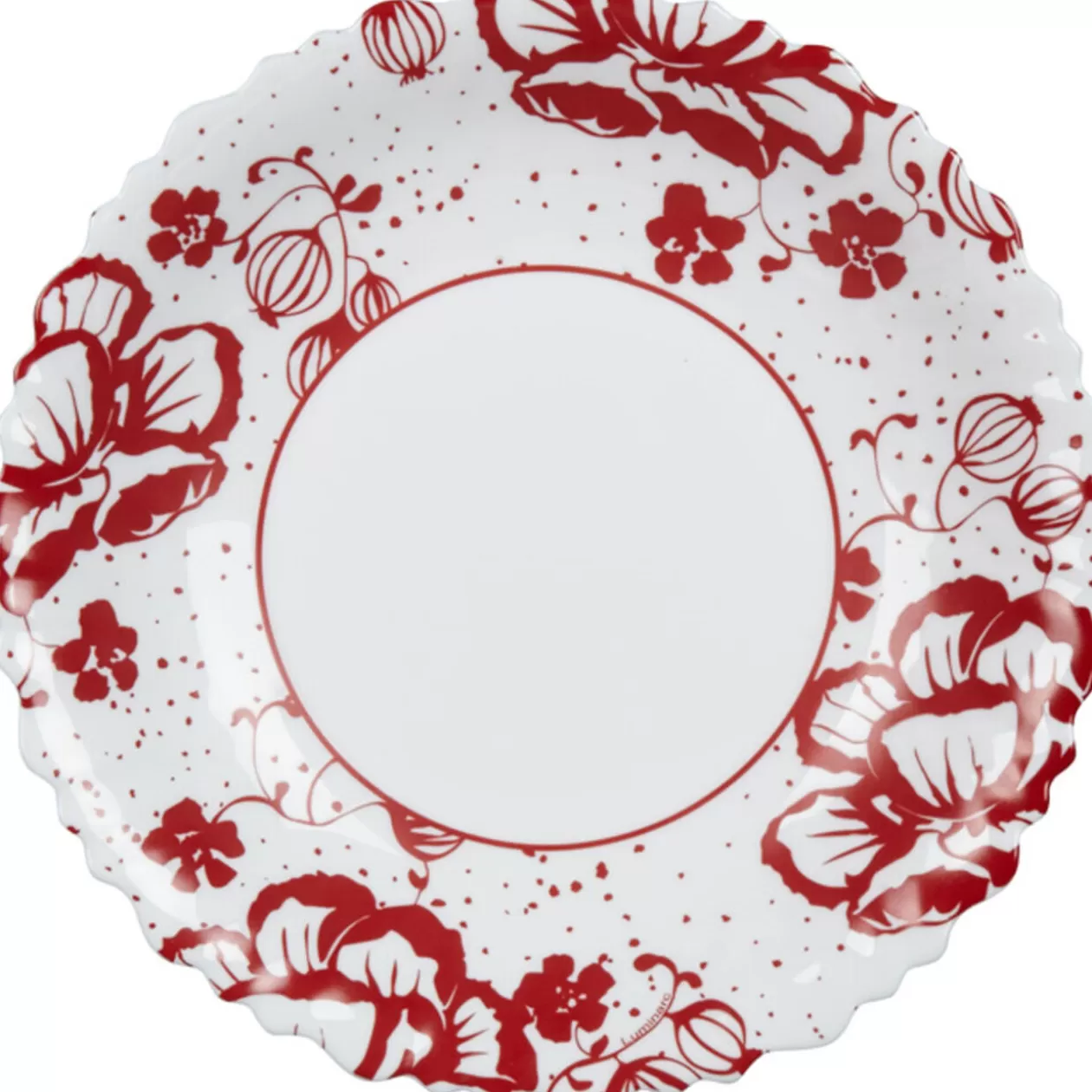 Gifi Assiette creuse Luminarc blanc décor rouge Alcove vintage< Vaisselle Et Accessoires De Table