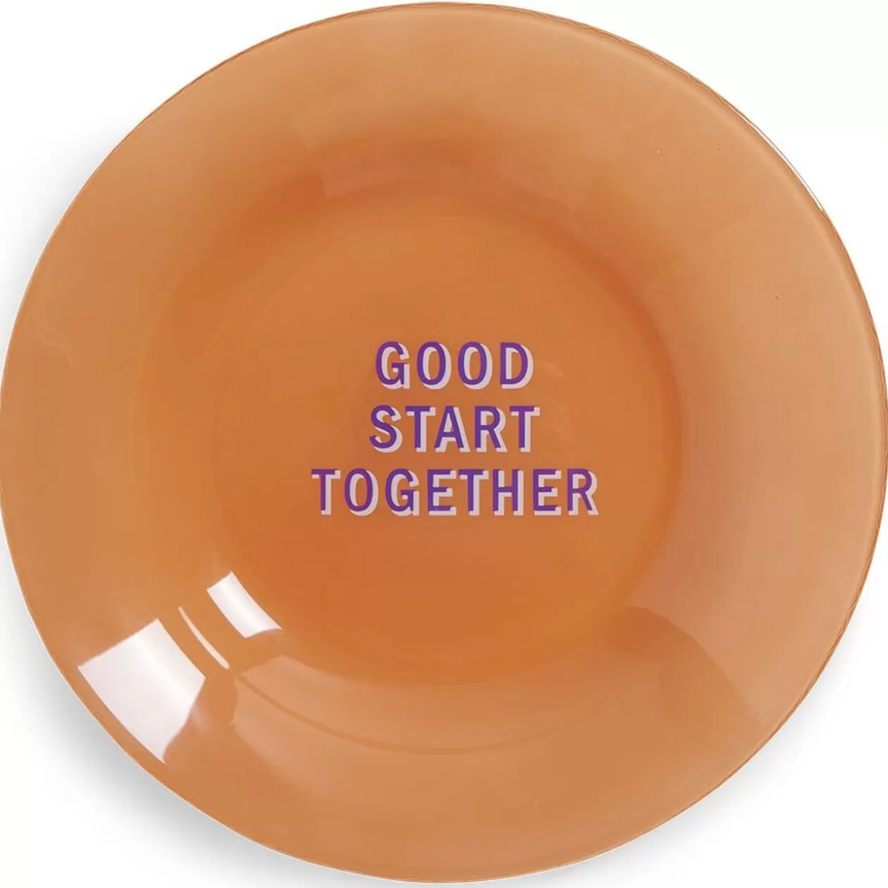 Gifi Assiette creuse verre coloré avec message Ø23cm - 3 modèles< Vaisselle Et Accessoires De Table