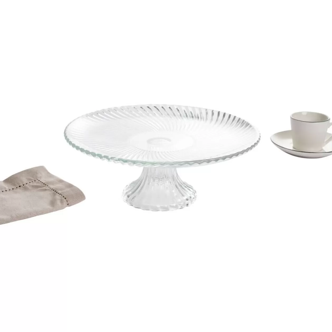 Assiette de présentation sur pied verre transparent Ø25,7xH9cm>Gifi Online