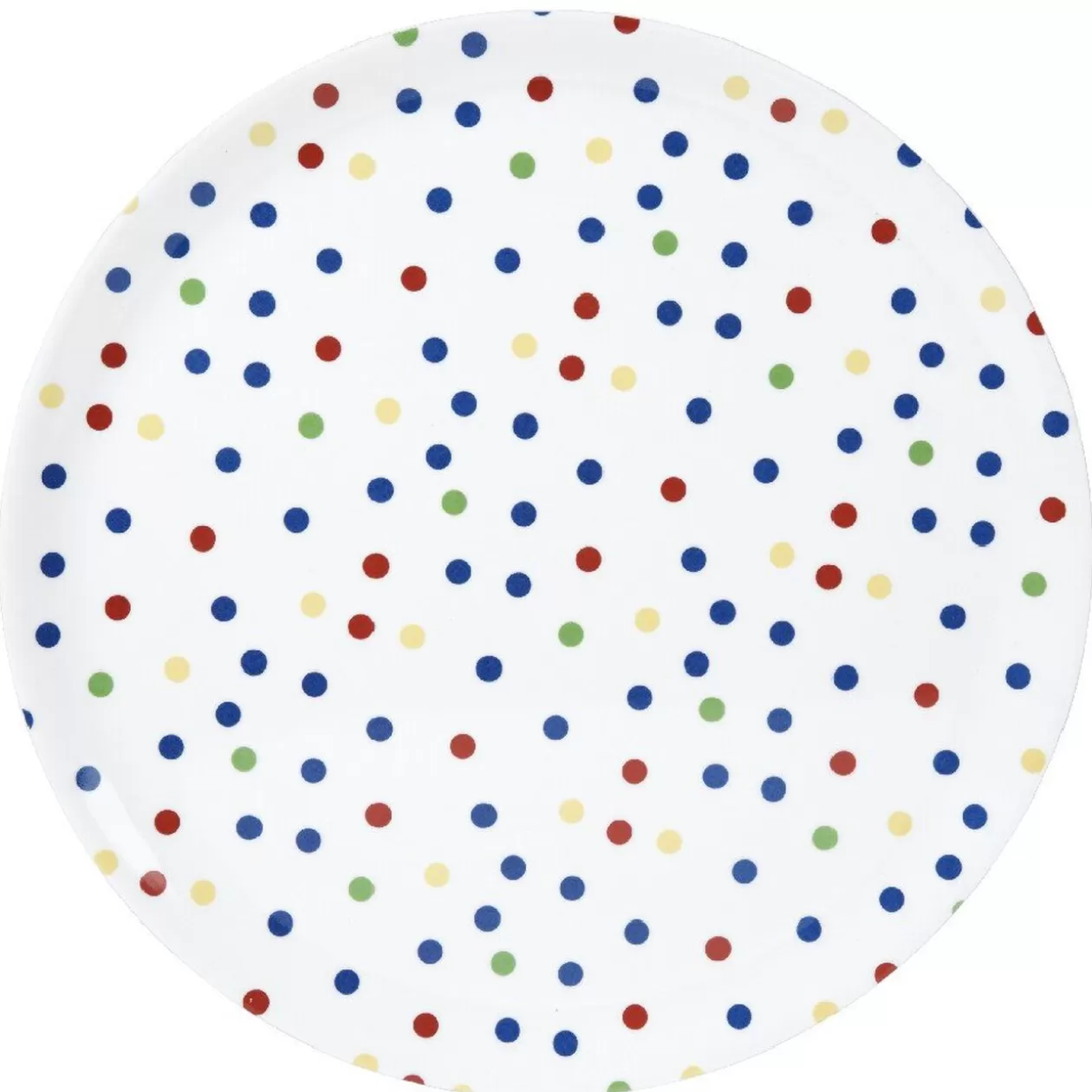 Gifi Assiette plastique blanche à pois multicolores< Vaisselle Et Accessoires De Table
