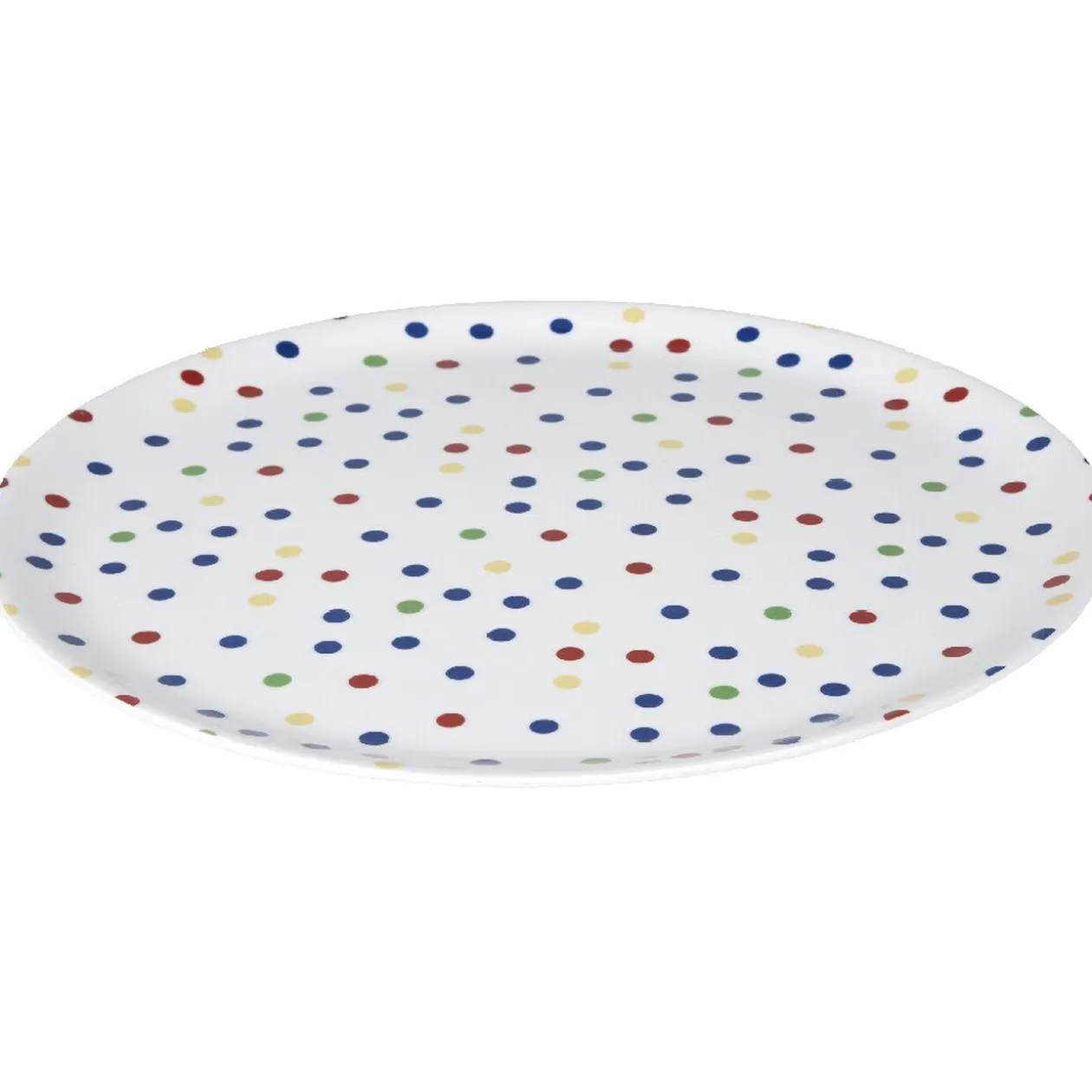 Gifi Assiette plastique blanche à pois multicolores< Vaisselle Et Accessoires De Table