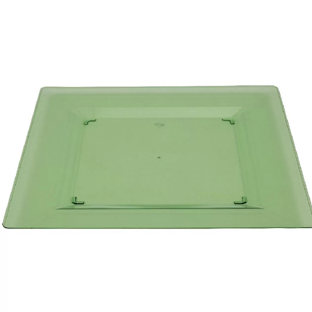 Gifi Assiette plastique plate carrée unie vert x 10< Vaisselle Et Accessoires De Table