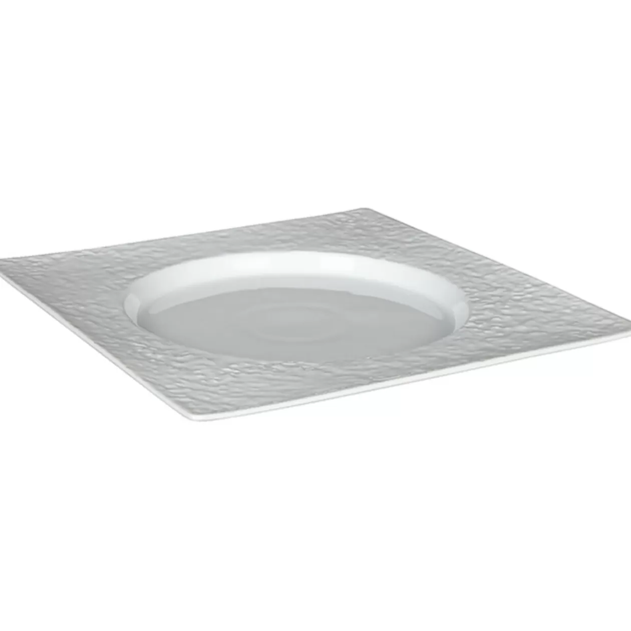 Assiette plate blanche carrée>Gifi Clearance