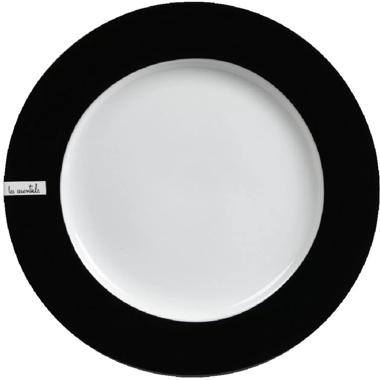 Assiette plate blanche et noire>Gifi Discount