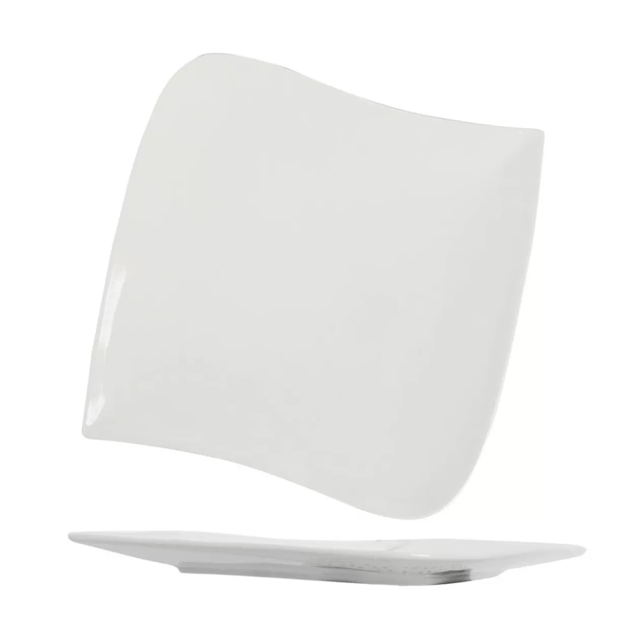 Assiette plate carrée blanche>Gifi Cheap