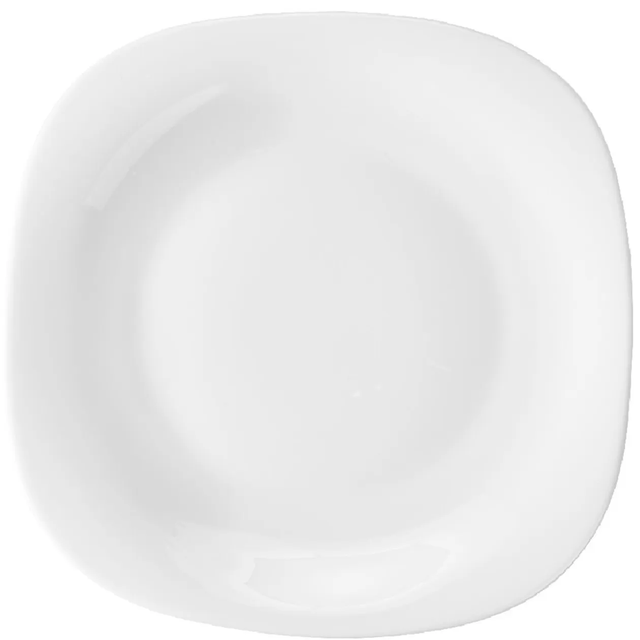 Assiette plate carrée blanche Carine Opal>Gifi Discount