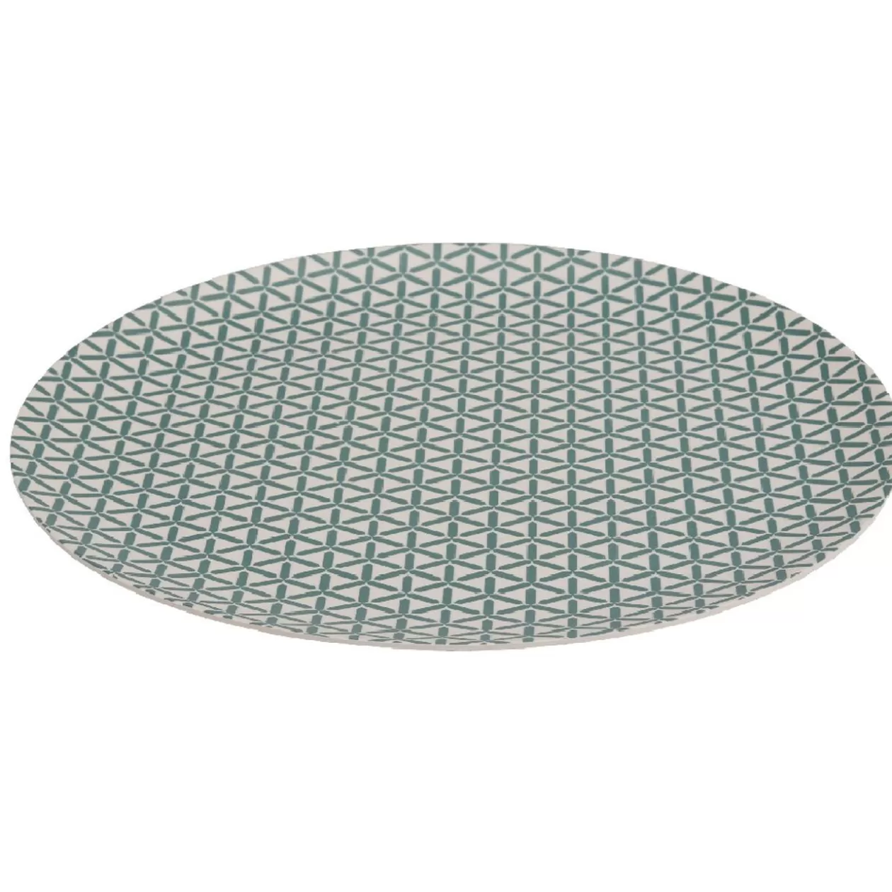 Gifi Assiette plate décor géométrique vert d'eau< Vaisselle Et Accessoires De Table
