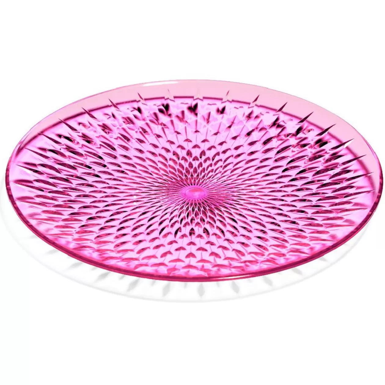 Assiette plate en plastique rose effet martelé>Gifi Shop