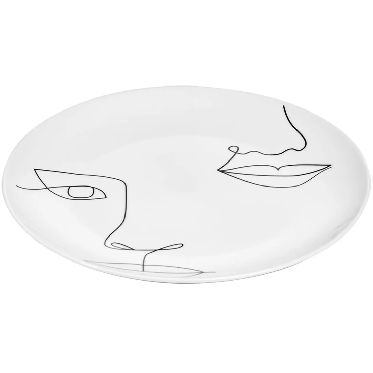 Assiette plate en porcelaine blanche>Gifi Hot