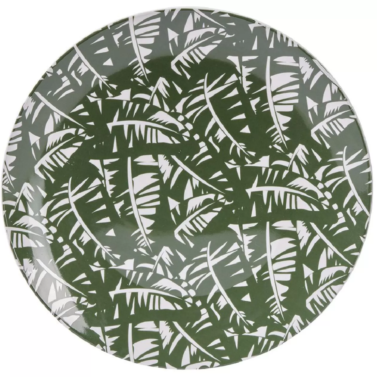 Assiette plate en porcelaine décor exotique Ø16 cm>Gifi Shop
