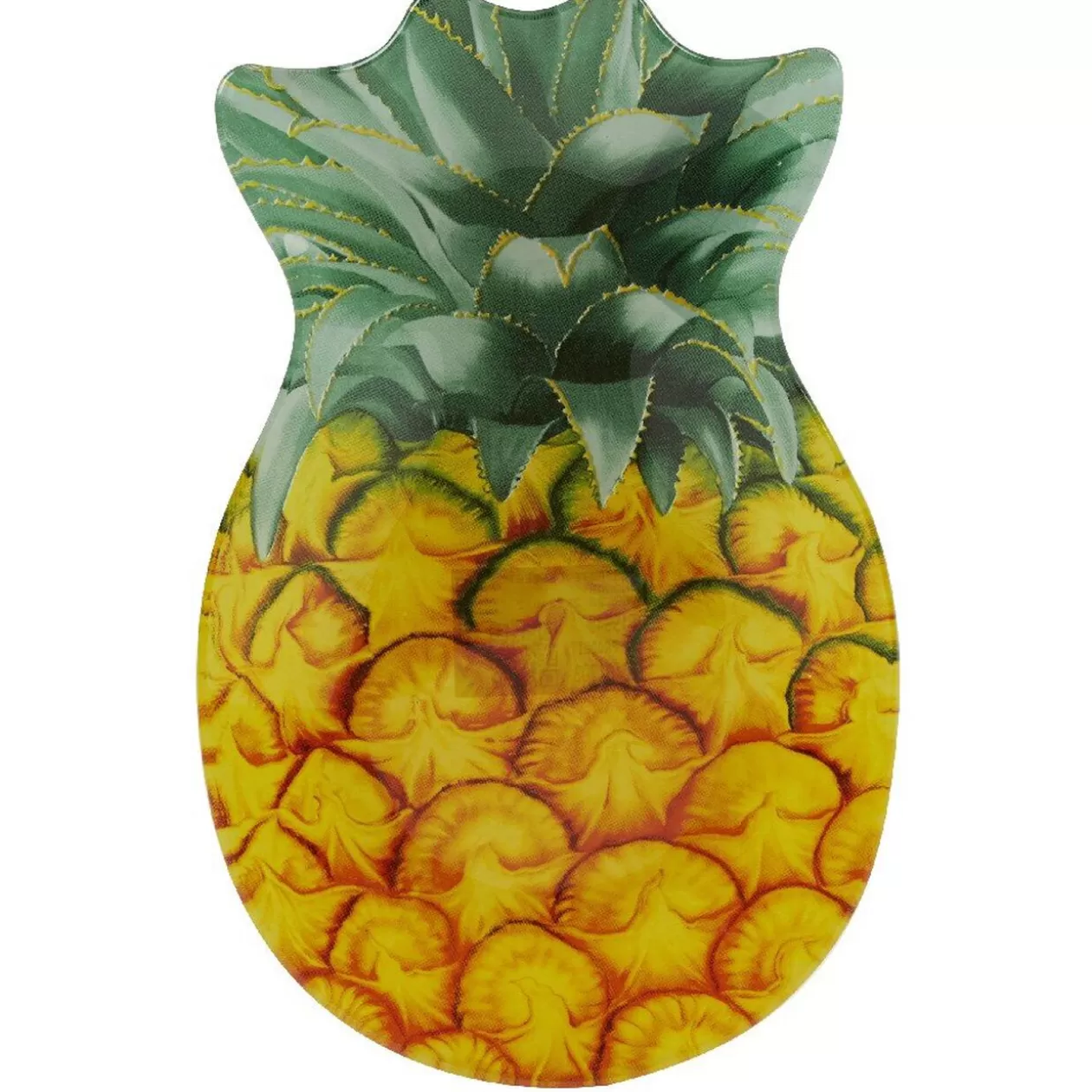 Gifi Assiette plate en verre forme ananas jaune vert< Vaisselle Et Accessoires De Table