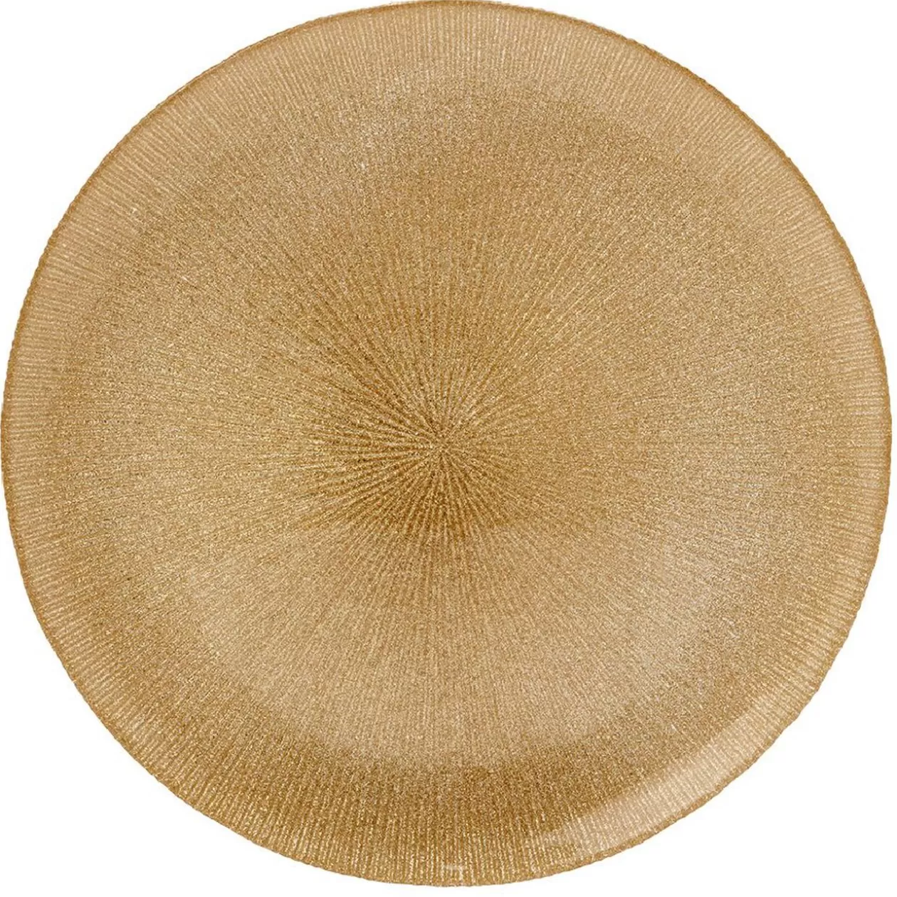 Assiette plate en verre strié doré>Gifi Cheap