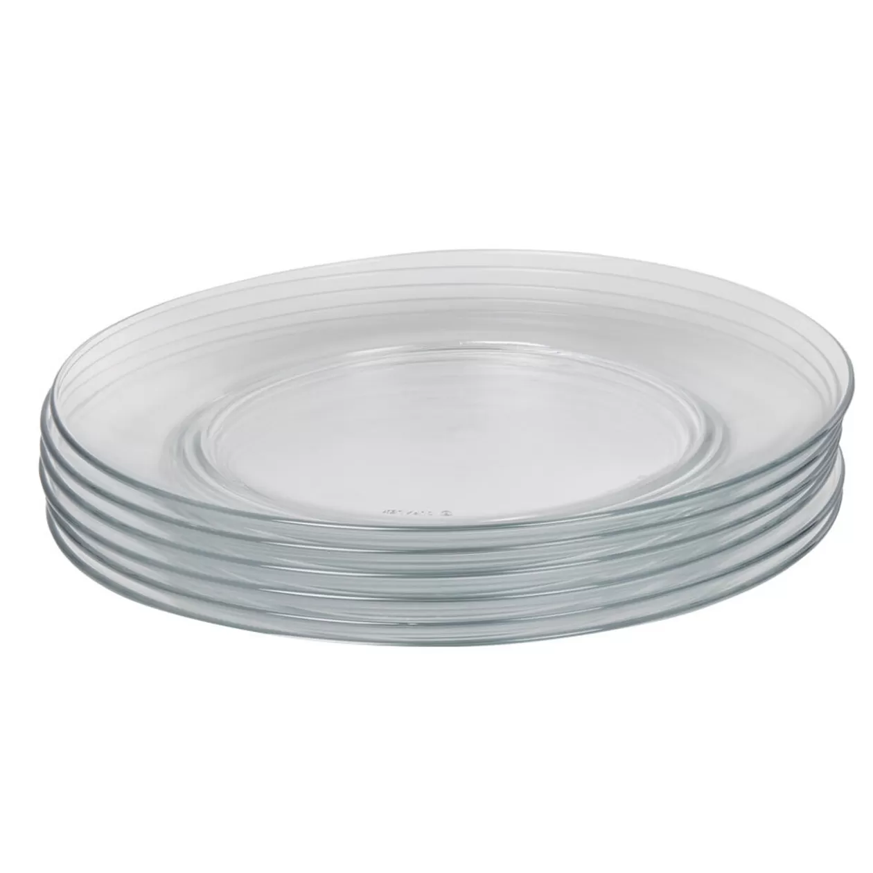 Assiette plate en verre transparent x6>Gifi Clearance