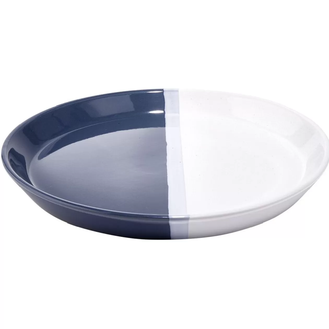 Assiette plate faïence blanc et gris Ø26cm>Gifi Fashion