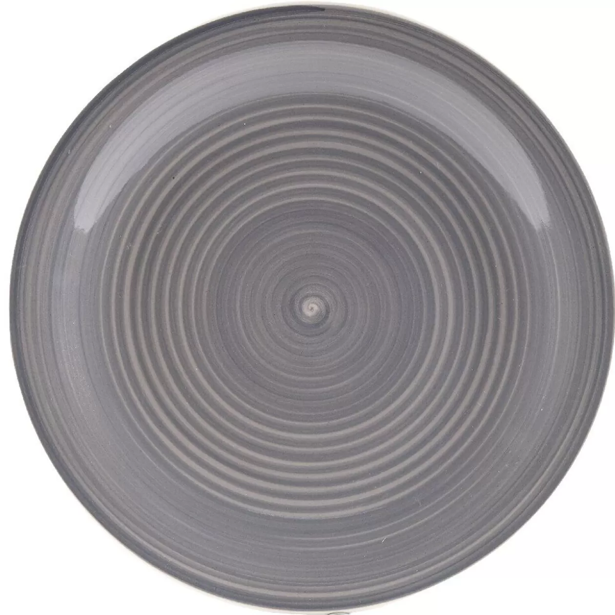 Gifi Assiette plate gris effet spirale x4< Vaisselle Et Accessoires De Table