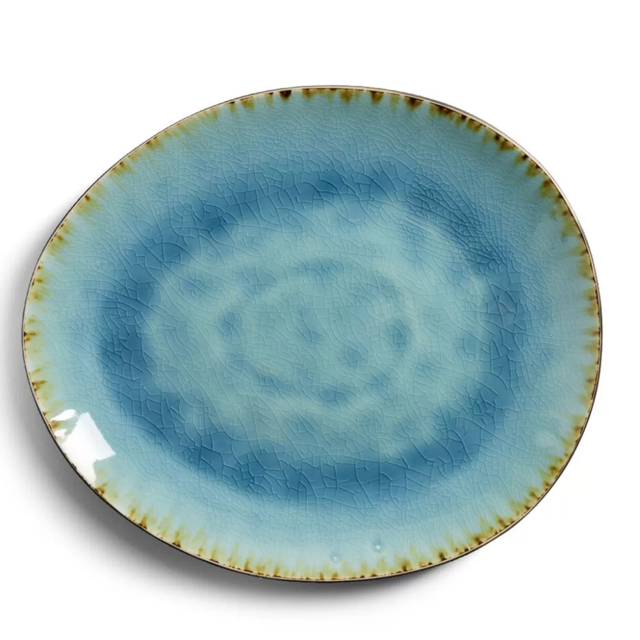 Assiette plate grès effet artisanal 28,5x24cm>Gifi Best Sale
