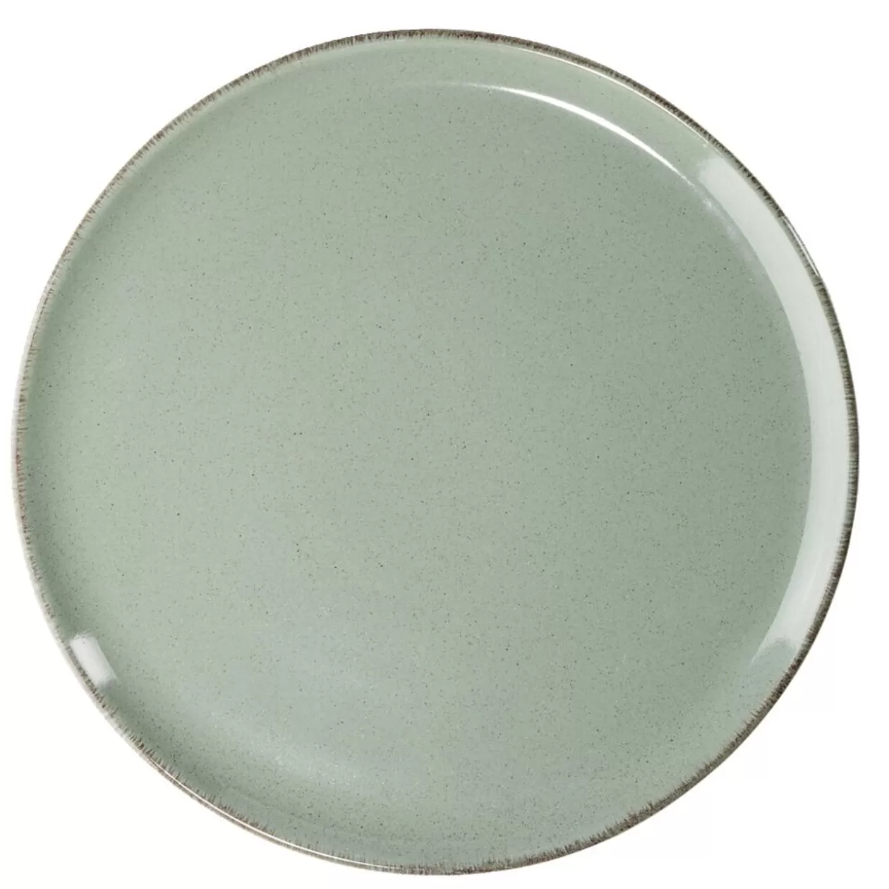 Gifi Assiette plate Lisbonne en grès vert Ø27cm< Vaisselle Et Accessoires De Table
