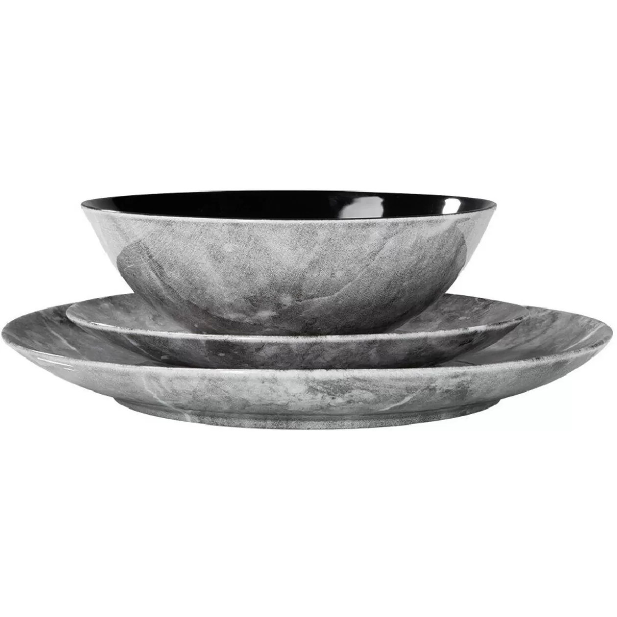 Gifi Assiette plate motif marbre gris< Vaisselle Et Accessoires De Table