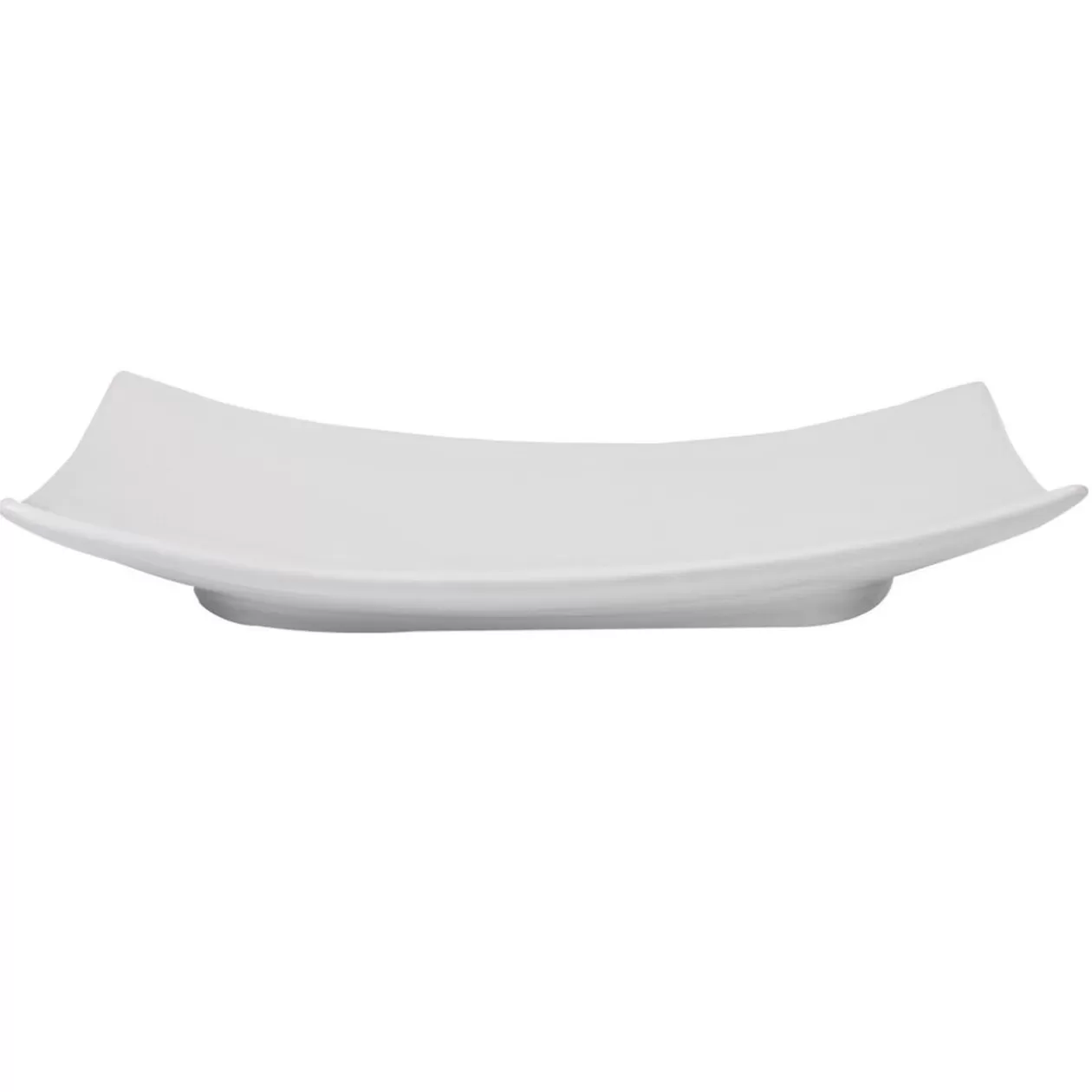 Assiette plate rectangulaire blanche incurvée>Gifi Online