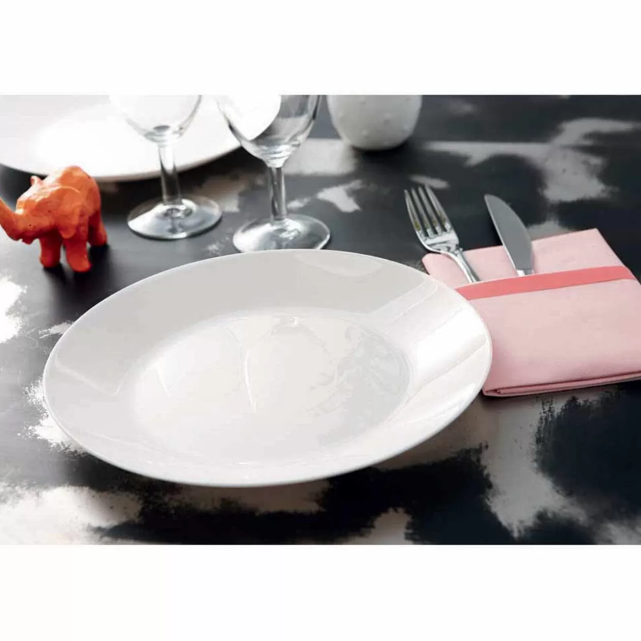 Gifi Assiette plate ronde Ø25cm Luminarc opale blanche< Vaisselle Et Accessoires De Table