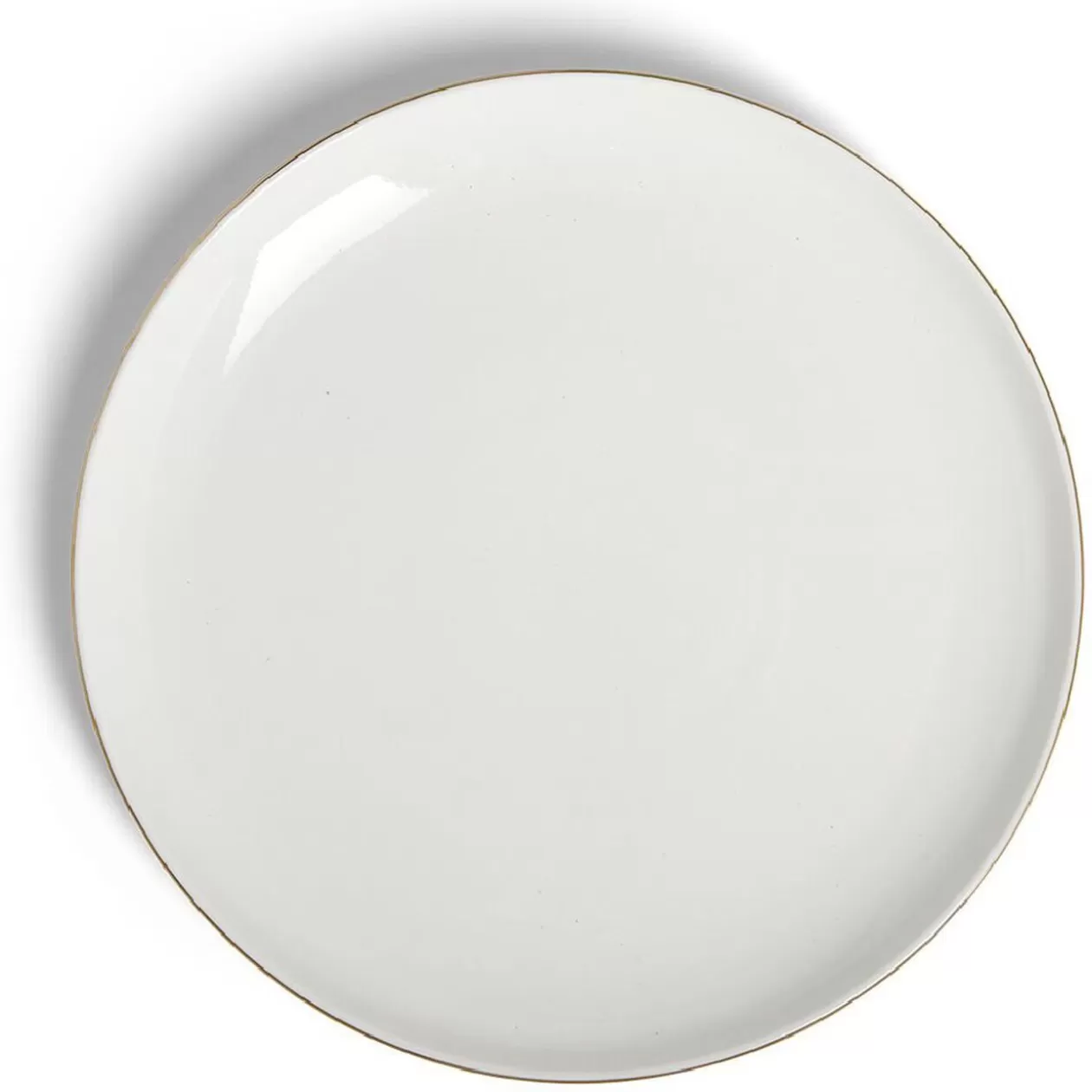 Assiette plate ronde blanc et doré Ø26cm porcelaine>Gifi Online