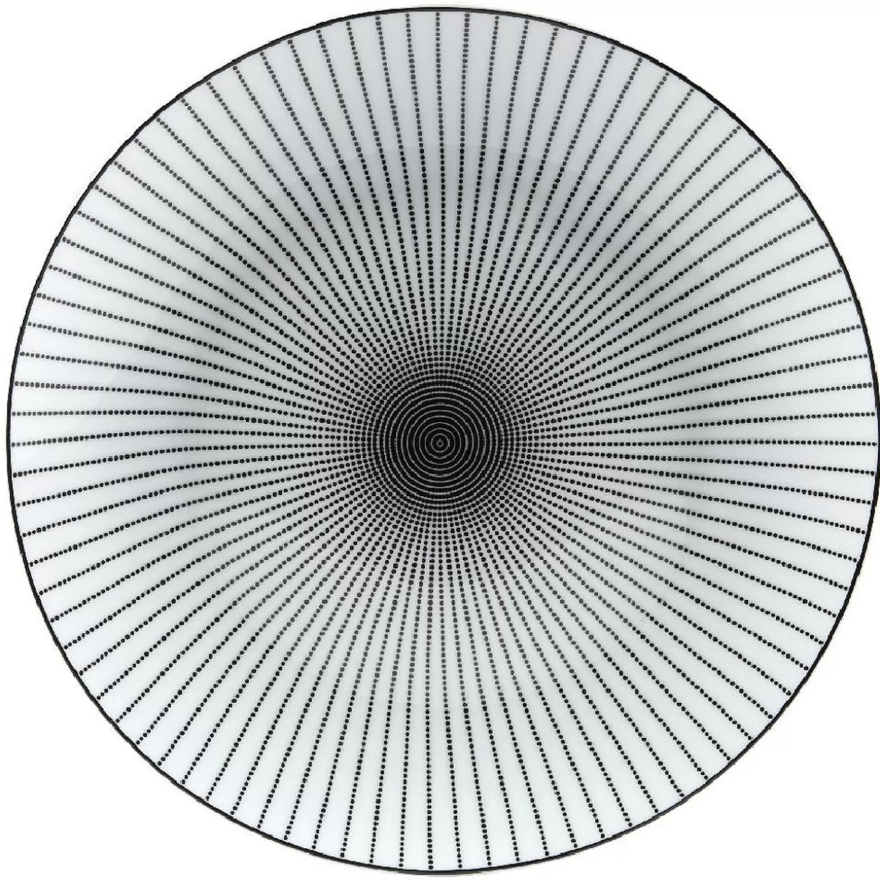 Gifi Assiette plate ronde blanche rayon noir< Vaisselle Et Accessoires De Table