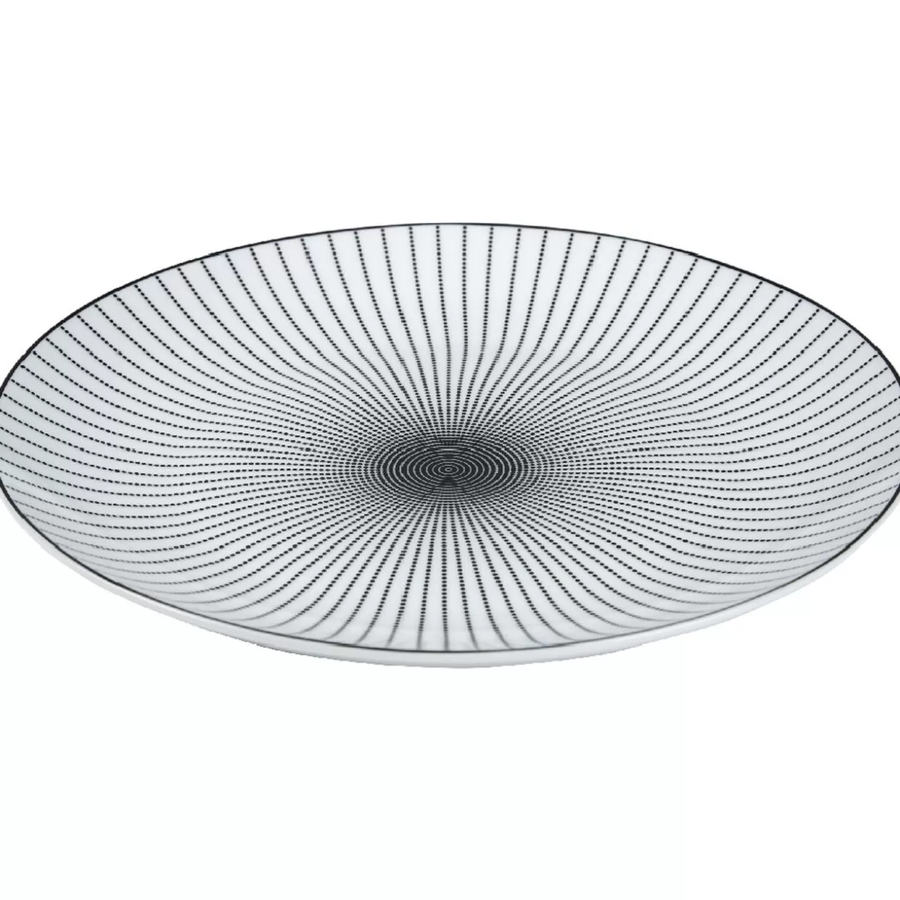 Gifi Assiette plate ronde blanche rayon noir< Vaisselle Et Accessoires De Table